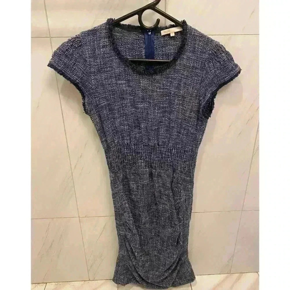 Maje Grey Rought Tweed Dress - Picture 3 of 5